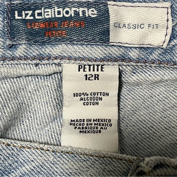 Vintage 90s High Rise Mom Jeans Classic Fit Light Wash Lizwear - Picture 10 of 11